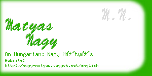 matyas nagy business card